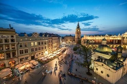 Krakau by night